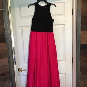 Black/pink prom dress